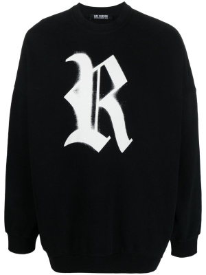 

Logo-print crew-neck sweatshirt, Raf Simons Logo-print crew-neck sweatshirt