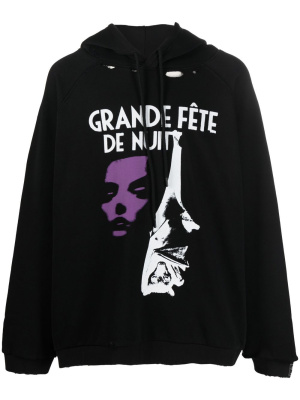 

Grand Fete graphic print hoodie, Raf Simons Grand Fete graphic print hoodie