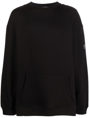 

Logo-patch long-sleeve hoodie, Raf Simons Logo-patch long-sleeve hoodie