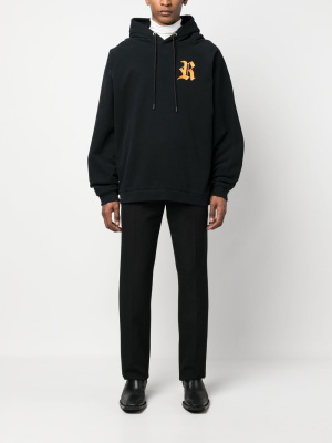 

Monogram-print hoodie, Raf Simons Monogram-print hoodie