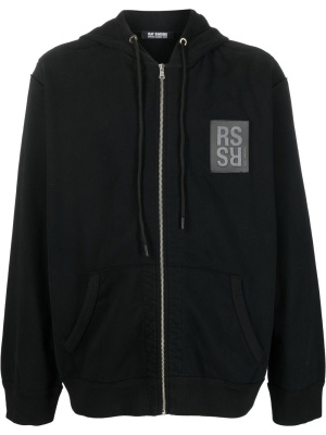 

Logo patch zipped hoodie, Raf Simons Logo patch zipped hoodie