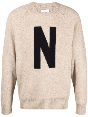 

Monogram-jacquard knitted jumper, Norse Projects Monogram-jacquard knitted jumper