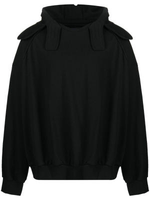 

Logo-embroidered cotton hoodie, Juun.J Logo-embroidered cotton hoodie