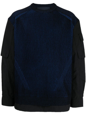 

Panelled knit sweater, Juun.J Panelled knit sweater