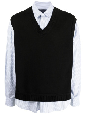 

Layered cotton-wool jumper, Juun.J Layered cotton-wool jumper