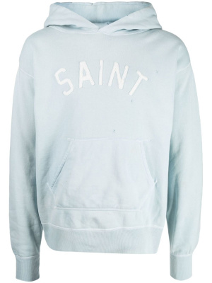 

Embroidered cotton hoodie, SAINT MXXXXXX Embroidered cotton hoodie