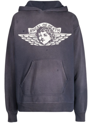 

Logo-print cotton hoodie, SAINT MXXXXXX Logo-print cotton hoodie