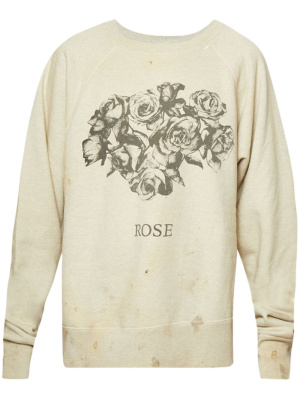 

Rose-print crew-neck sweatshirt, SAINT MXXXXXX Rose-print crew-neck sweatshirt