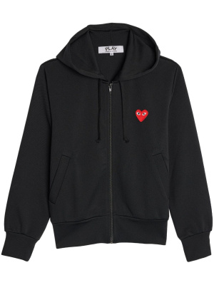 

Logo-patch zipped hoodie, Comme Des Garçons Play Logo-patch zipped hoodie