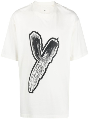 

Logo-print crew neck T-shirt, Y-3 Logo-print crew neck T-shirt