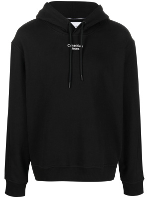 

Logo-print drawstring hoodie, Calvin Klein Jeans Logo-print drawstring hoodie