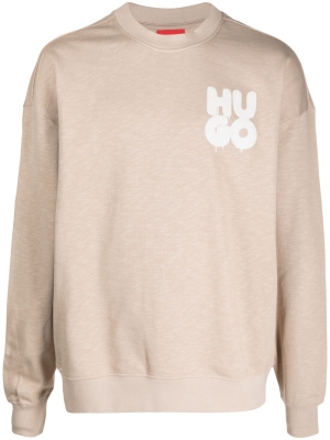 

Logo-print stretch-cotton sweatshirt, HUGO Logo-print stretch-cotton sweatshirt