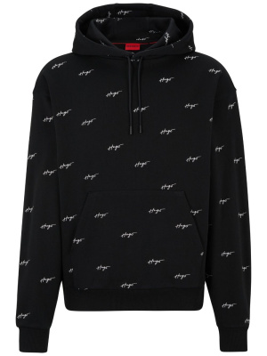 

Logo-embroidery cotton hoodie, HUGO Logo-embroidery cotton hoodie