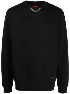 

Chain-collar cotton sweatshirt, HUGO Chain-collar cotton sweatshirt