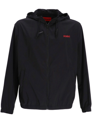

Logo-print zip-up hoodie, HUGO Logo-print zip-up hoodie