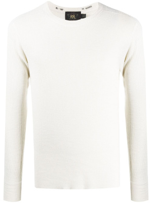 

Long sleeve textured sweater, Ralph Lauren RRL Long sleeve textured sweater
