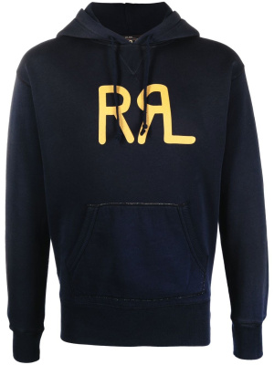 

Logo-print drawstring hoodie, Ralph Lauren RRL Logo-print drawstring hoodie