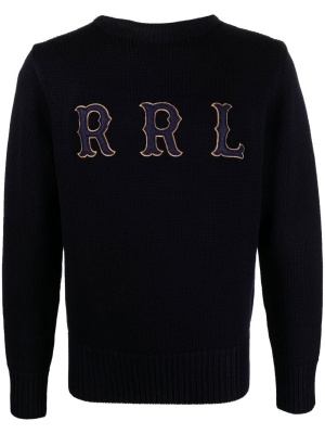 

Logo-appliqué wool jumper, Ralph Lauren RRL Logo-appliqué wool jumper