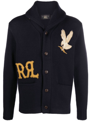 

Logo-embroidered lapel cardigan, Ralph Lauren RRL Logo-embroidered lapel cardigan