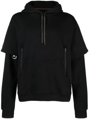 

Cotton layered-look hoodie, ACRONYM Cotton layered-look hoodie