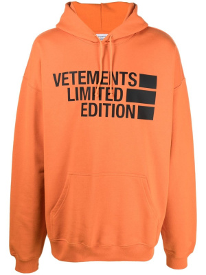 

Logo-print drawstring hoodie, VETEMENTS Logo-print drawstring hoodie