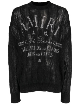 

Logo-print knit jumper, AMIRI Logo-print knit jumper