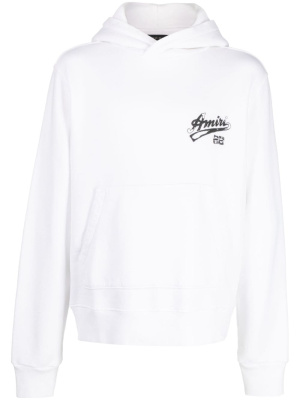 

Embroidered-logo cotton hoodie, AMIRI Embroidered-logo cotton hoodie