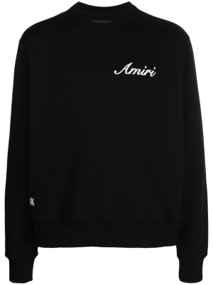 

Logo-embroidered cotton sweatshirt, AMIRI Logo-embroidered cotton sweatshirt