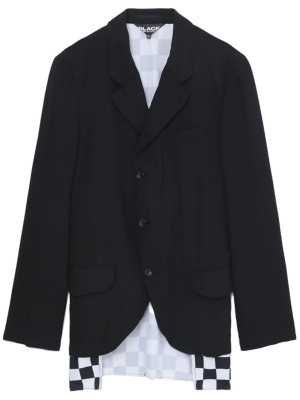 

Check-pattern notched-lapels blazer, Black Comme Des Garçons Check-pattern notched-lapels blazer