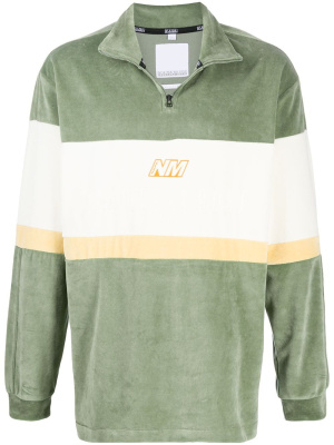 

Colour block henley sweatshirt, Napa By Martine Rose Colour block henley sweatshirt