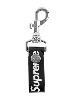 

Logo-print leather keyring, Supreme Logo-print leather keyring