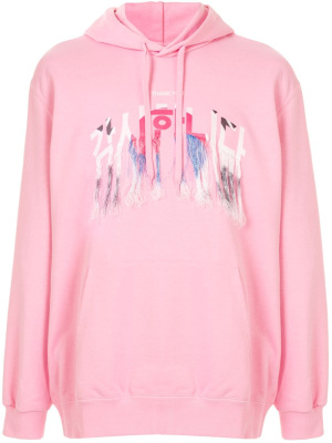 

Embroidered fringed hoodie, Doublet Embroidered fringed hoodie