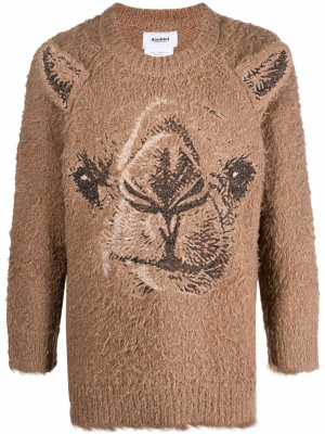 

Camel-pattern rib-trimmed jumper, Doublet Camel-pattern rib-trimmed jumper