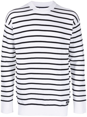 

Stripe-print crew-neck jumper, Calvin Klein Stripe-print crew-neck jumper