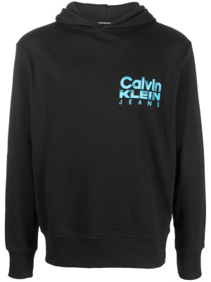 

Logo-print cotton hoodie, Calvin Klein Logo-print cotton hoodie