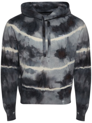 

Tie-dye knitted cotton hoodie, AMIRI Tie-dye knitted cotton hoodie