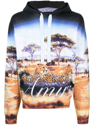 

Graphic-print cotton hoodie, AMIRI Graphic-print cotton hoodie