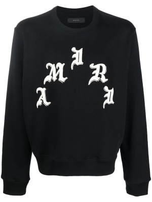 

Logo-print crew neck sweatshirt, AMIRI Logo-print crew neck sweatshirt