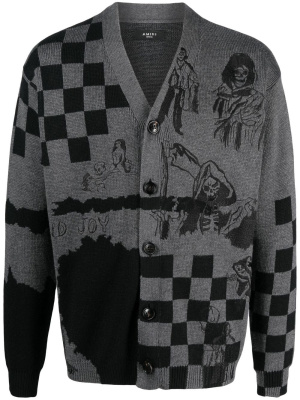 

Patch abstract-pattern cardigan, AMIRI Patch abstract-pattern cardigan