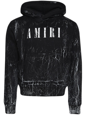 

Cracked logo-print hoodie, AMIRI Cracked logo-print hoodie