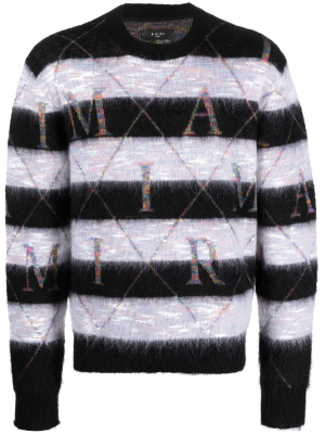 

Stripe-print knit jumper, AMIRI Stripe-print knit jumper