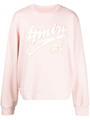 

Logo-patch distressed sweatshirt, AMIRI Logo-patch distressed sweatshirt