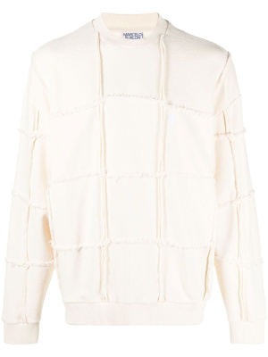 

Seam-detailing crew neck jumper, Marcelo Burlon County of Milan Seam-detailing crew neck jumper