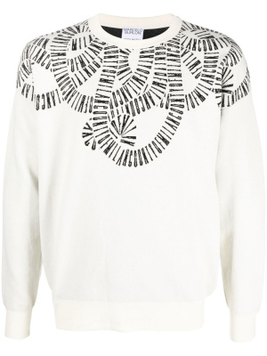 

Snake Wings-intarsia crew neck jumper, Marcelo Burlon County of Milan Snake Wings-intarsia crew neck jumper