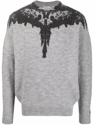 

Tempera Wings print jumper, Marcelo Burlon County of Milan Tempera Wings print jumper