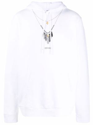 

Necklace-print hoodie, Marcelo Burlon County of Milan Necklace-print hoodie