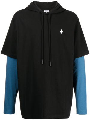 

Logo-print layered hoodie, Marcelo Burlon County of Milan Logo-print layered hoodie