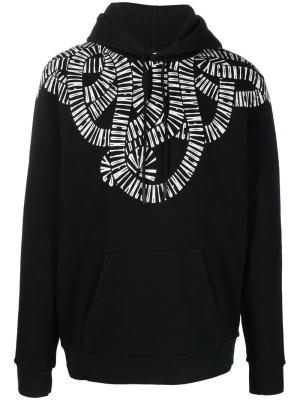 

Logo-graphic organic-cotton hoodie, Marcelo Burlon County of Milan Logo-graphic organic-cotton hoodie