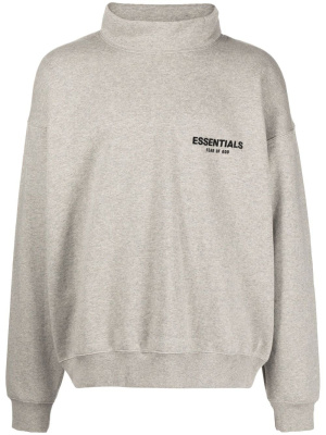 

Logo-print cotton-blend sweatshirt, FEAR OF GOD ESSENTIALS Logo-print cotton-blend sweatshirt