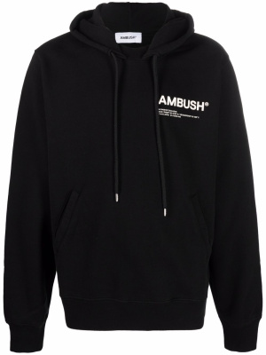 

Logo-print cotton hoodie, AMBUSH Logo-print cotton hoodie